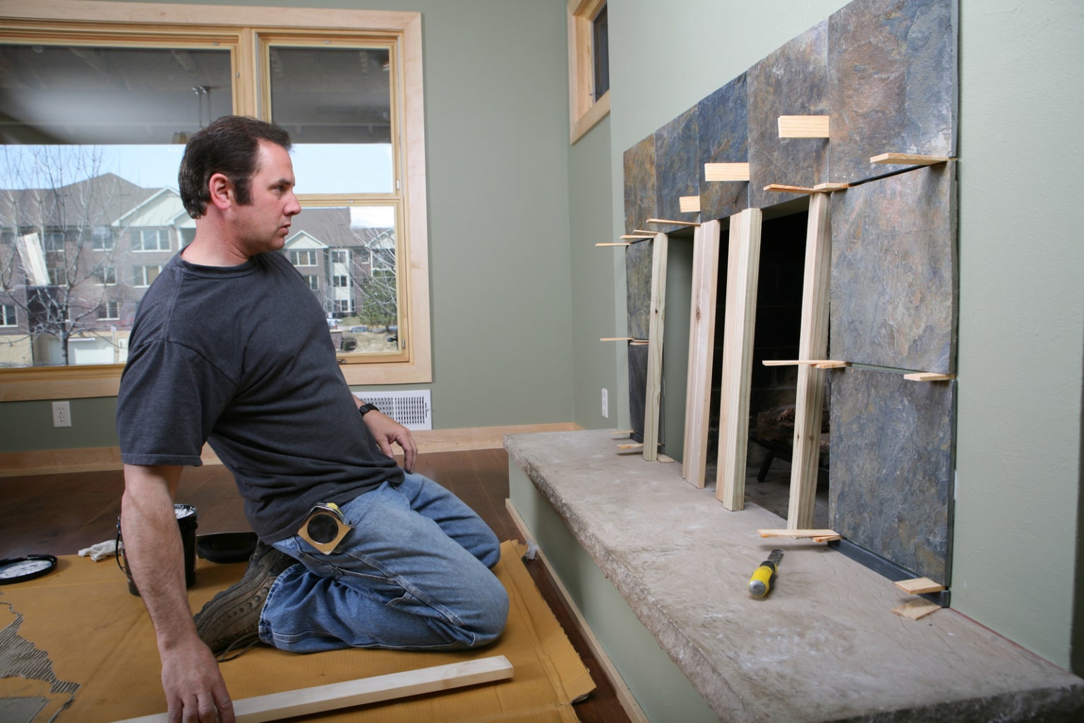 Installing Fireplace Tiles